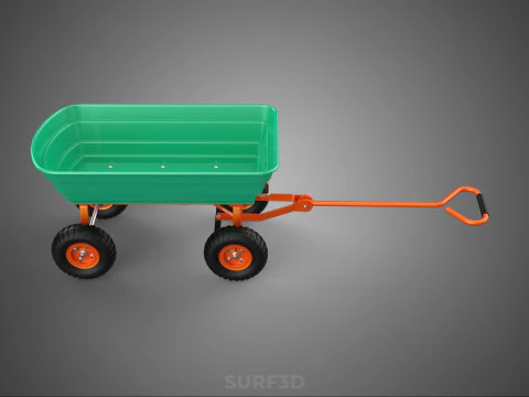 BEACH SAND SEA UTILITY CART WAGON TRAILER TROLLEY DOLLY TRUCK PL 3D Model