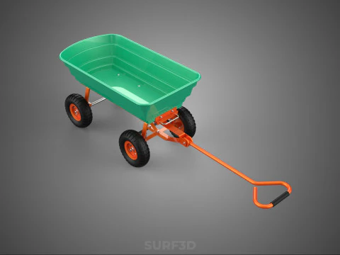 BEACH SAND SEA UTILITY CART WAGON TRAILER TROLLEY DOLLY TRUCK PL 3D Model