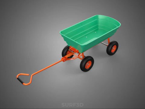 BEACH SAND SEA UTILITY CART WAGON TRAILER TROLLEY DOLLY TRUCK PL 3D Model