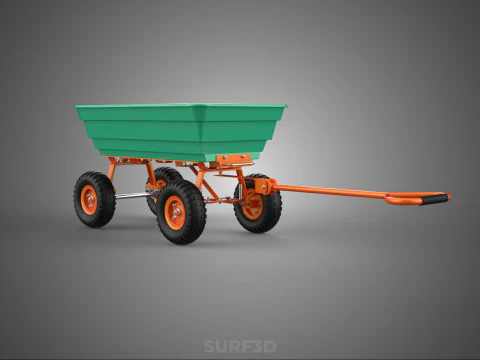 BEACH SAND SEA UTILITY CART WAGON TRAILER TROLLEY DOLLY TRUCK PL 3D Model
