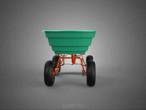 BEACH SAND SEA UTILITY CART WAGON TRAILER TROLLEY DOLLY TRUCK PL 3D Model