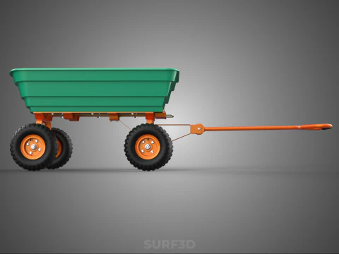 BEACH SAND SEA UTILITY CART WAGON TRAILER TROLLEY DOLLY TRUCK PL 3D Model
