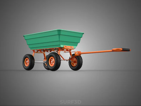 BEACH SAND SEA UTILITY CART WAGON TRAILER TROLLEY DOLLY TRUCK PL 3D Model