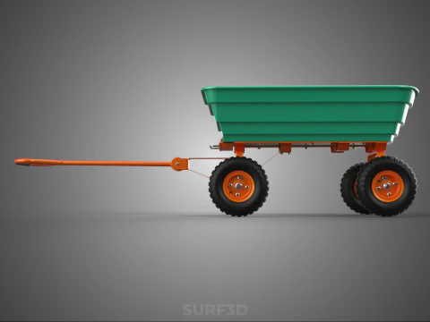 BEACH SAND SEA UTILITY CART WAGON TRAILER TROLLEY DOLLY TRUCK PL 3D Model