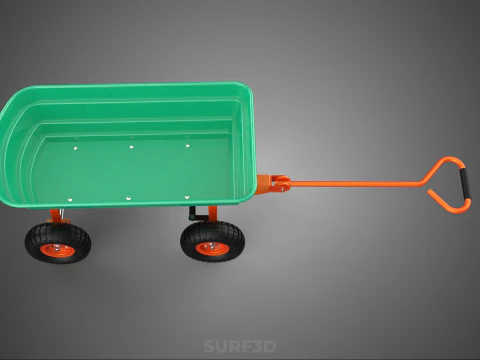 BEACH SAND SEA UTILITY CART WAGON TRAILER TROLLEY DOLLY TRUCK PL 3D Model