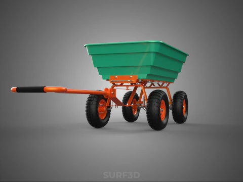 BEACH SAND SEA UTILITY CART WAGON TRAILER TROLLEY DOLLY TRUCK PL 3D Model