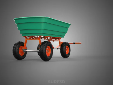 BEACH SAND SEA UTILITY CART WAGON TRAILER TROLLEY DOLLY TRUCK PL 3D Model