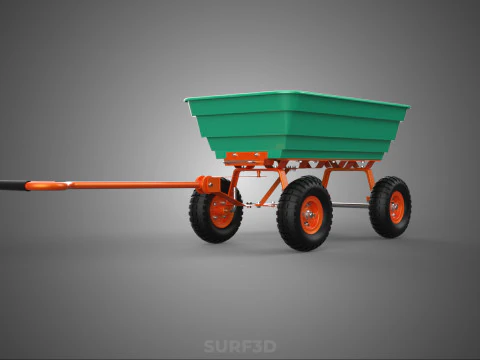 BEACH SAND SEA UTILITY CART WAGON TRAILER TROLLEY DOLLY TRUCK PL 3D Model