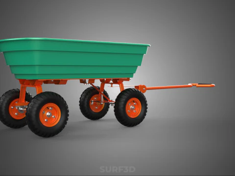 BEACH SAND SEA UTILITY CART WAGON TRAILER TROLLEY DOLLY TRUCK PL 3D Model