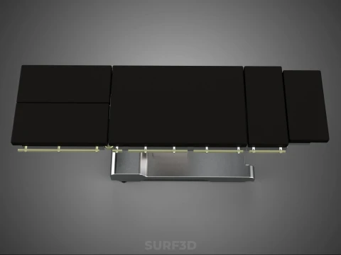 STANDARD MODULAR SURGICAL OPERATING TABLE BED SURGERY BENCH SEAT 3D Model