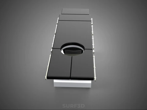 MODULAR SURGICAL OPERATING TABLE BED SURGERY ACCESS HOLE PORT 3D Model