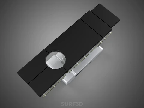 MODULAR SURGICAL OPERATING TABLE BED SURGERY ACCESS HOLE PORT 3D Model