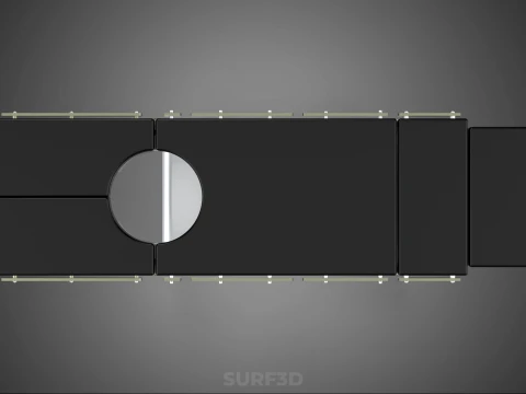 MODULAR SURGICAL OPERATING TABLE BED SURGERY ACCESS HOLE PORT 3D Model
