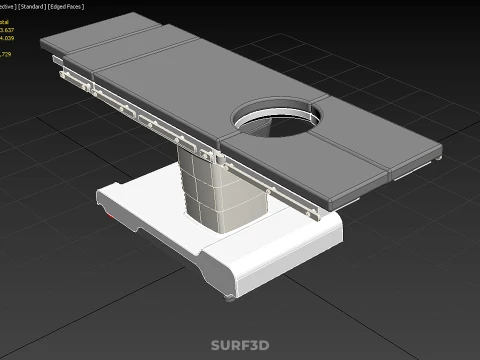 MODULAR SURGICAL OPERATING TABLE BED SURGERY ACCESS HOLE PORT 3D Model