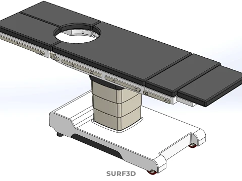 MODULAR SURGICAL OPERATING TABLE BED SURGERY ACCESS HOLE PORT 3D Model