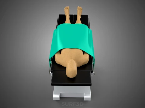 MANEQUIM DE CORPO HUMANO M&Eacute;DICA CIR&Uacute;RGICA MESA DE OPERA&Ccedil;&Atilde;O CAMA Modelo 3D