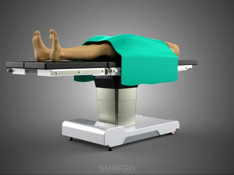 MANEQUIM DE CORPO HUMANO M&Eacute;DICA CIR&Uacute;RGICA MESA DE OPERA&Ccedil;&Atilde;O CAMA Modelo 3D