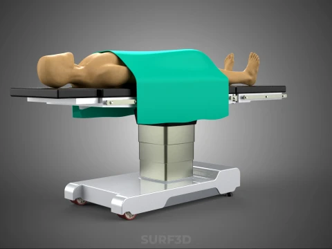 MANEQUIM DE CORPO HUMANO M&Eacute;DICA CIR&Uacute;RGICA MESA DE OPERA&Ccedil;&Atilde;O CAMA Modelo 3D