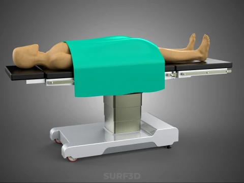 MANEQUIM DE CORPO HUMANO M&Eacute;DICA CIR&Uacute;RGICA MESA DE OPERA&Ccedil;&Atilde;O CAMA Modelo 3D