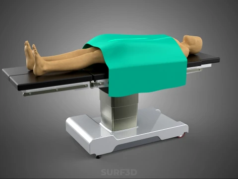 MANEQUIM DE CORPO HUMANO M&Eacute;DICA CIR&Uacute;RGICA MESA DE OPERA&Ccedil;&Atilde;O CAMA Modelo 3D