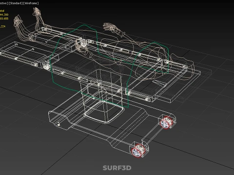 MANEQUIM DE CORPO HUMANO M&Eacute;DICA CIR&Uacute;RGICA MESA DE OPERA&Ccedil;&Atilde;O CAMA Modelo 3D