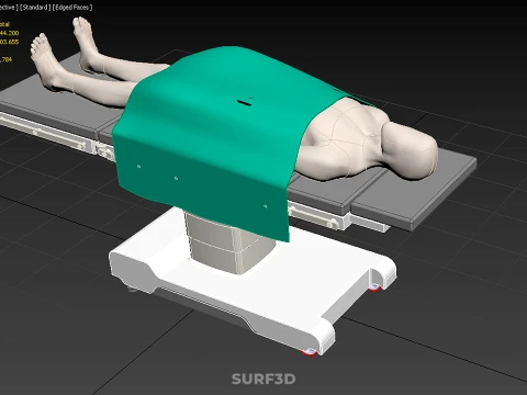 MANEQUIM DE CORPO HUMANO M&Eacute;DICA CIR&Uacute;RGICA MESA DE OPERA&Ccedil;&Atilde;O CAMA Modelo 3D