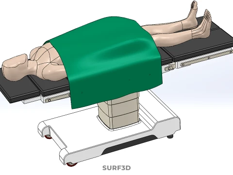 MANEQUIM DE CORPO HUMANO M&Eacute;DICA CIR&Uacute;RGICA MESA DE OPERA&Ccedil;&Atilde;O CAMA Modelo 3D