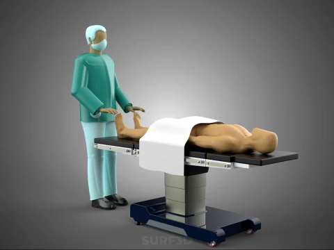 PROFESSIONAL MASSEUR THERAPIST MASSAGE SPA MAN PATIENT LYING BED 3D Model