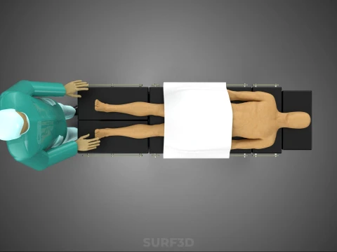 PROFESSIONAL MASSEUR THERAPIST MASSAGE SPA MAN PATIENT LYING BED 3D Model