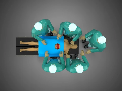 PERSONALE MEDICO CHIRURGICO TEAM PAZIENTE MEDICO CHIRURGO LAB Modello 3D