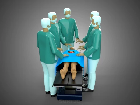 SURGICAL MEDICAL STAFF TEAM PATIENT DOCTOR PHYSICIAN SURGEON LAB 3D Model