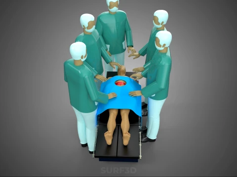 SURGICAL MEDICAL STAFF TEAM PATIENT DOCTOR PHYSICIAN SURGEON LAB 3D Model