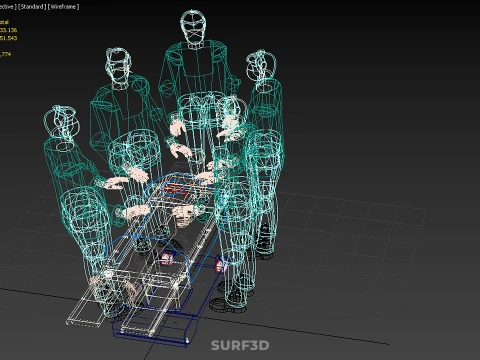 SURGICAL MEDICAL STAFF TEAM PATIENT DOCTOR PHYSICIAN SURGEON LAB 3D Model