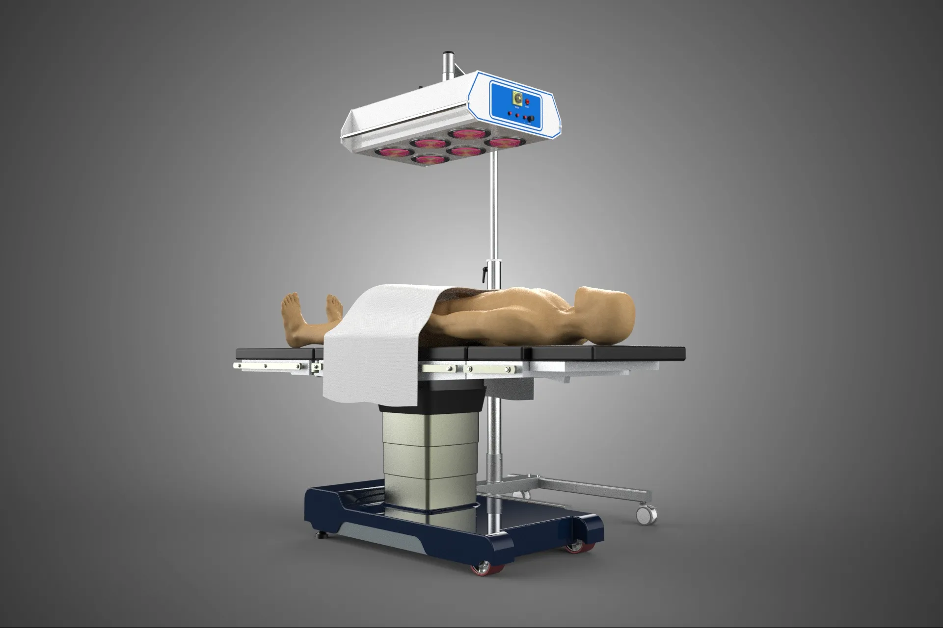 MEDICAL INFRARED LIGHT LAMP RED LED THERAPY DEVICE PATIENT CARE 3D Model .c4d .max .obj .3ds .fbx .stl .blend 