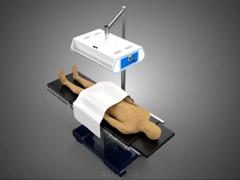 MEDICAL INFRARED LIGHT LAMP RED LED THERAPY DEVICE PATIENT CARE 3D Model
