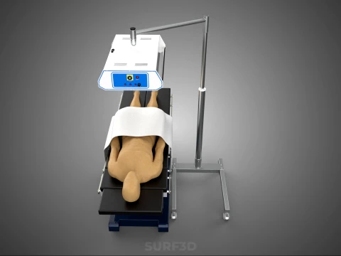 MEDICAL INFRARED LIGHT LAMP RED LED THERAPY DEVICE PATIENT CARE 3D Model