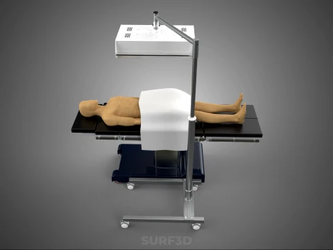 MEDICAL INFRARED LIGHT LAMP RED LED THERAPY DEVICE PATIENT CARE 3D Model