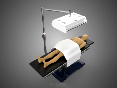 MEDICAL INFRARED LIGHT LAMP RED LED THERAPY DEVICE PATIENT CARE 3D Model