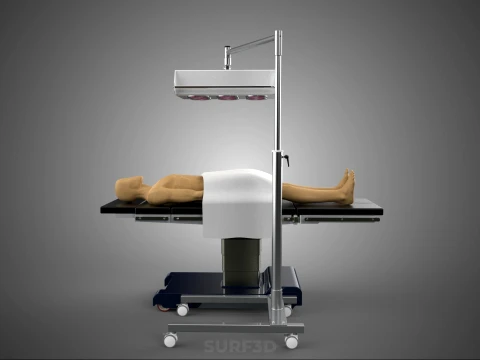 MEDICAL INFRARED LIGHT LAMP RED LED THERAPY DEVICE PATIENT CARE 3D Model