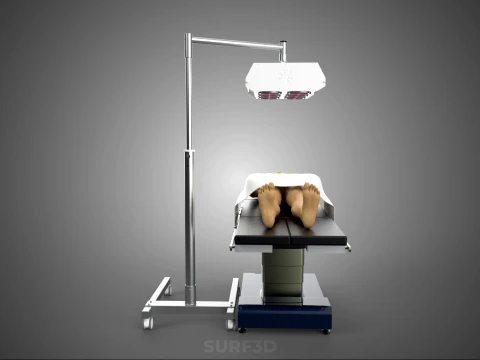 MEDICAL INFRARED LIGHT LAMP RED LED THERAPY DEVICE PATIENT CARE 3D Model