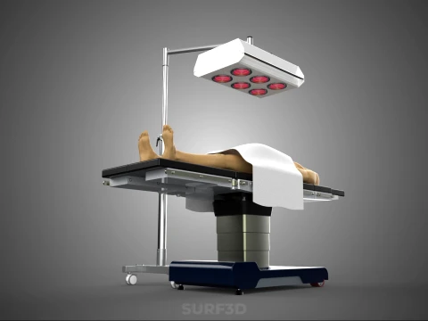 MEDICAL INFRARED LIGHT LAMP RED LED THERAPY DEVICE PATIENT CARE 3D Model