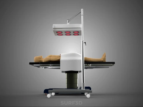 MEDICAL INFRARED LIGHT LAMP RED LED THERAPY DEVICE PATIENT CARE 3D Model
