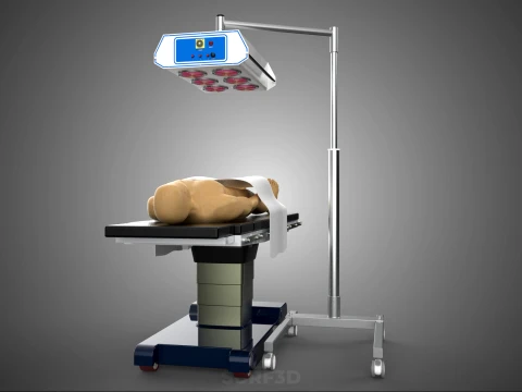 MEDICAL INFRARED LIGHT LAMP RED LED THERAPY DEVICE PATIENT CARE 3D Model