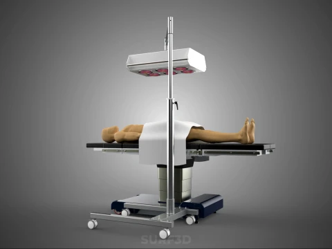 MEDICAL INFRARED LIGHT LAMP RED LED THERAPY DEVICE PATIENT CARE 3D Model