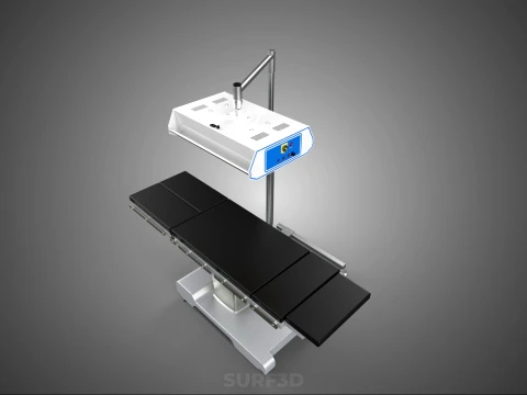 MEDICAL BED INFRA RED LIGHT LAMP LED PHYSIO PHOTO THERAPY DEVICE 3D Model