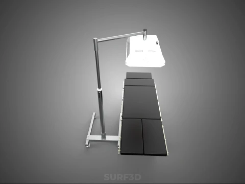 MEDICAL BED INFRA RED LIGHT LAMP LED PHYSIO PHOTO THERAPY DEVICE 3D Model