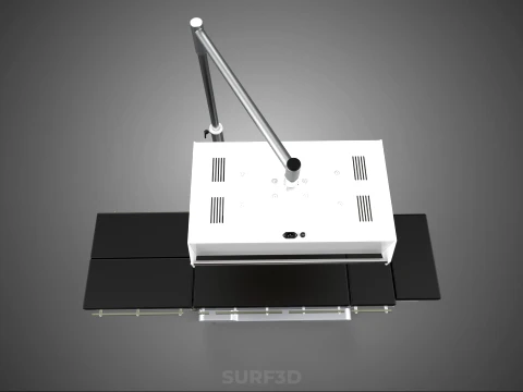 MEDICAL BED INFRA RED LIGHT LAMP LED PHYSIO PHOTO THERAPY DEVICE 3D Model