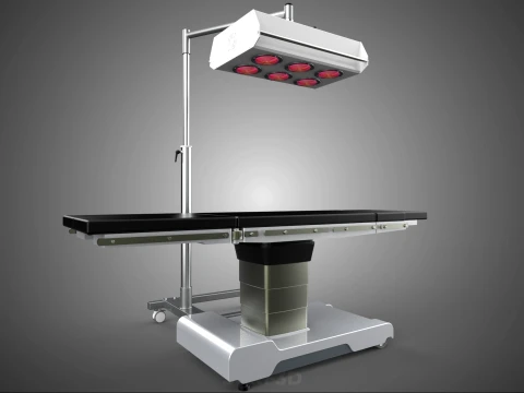 MEDICAL BED INFRA RED LIGHT LAMP LED PHYSIO PHOTO THERAPY DEVICE 3D Model