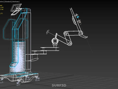 MEDICAL ROBOTIC ARM SURGERY SURGICAL ROBOT OPERATION SURGEON BOT 3D Model