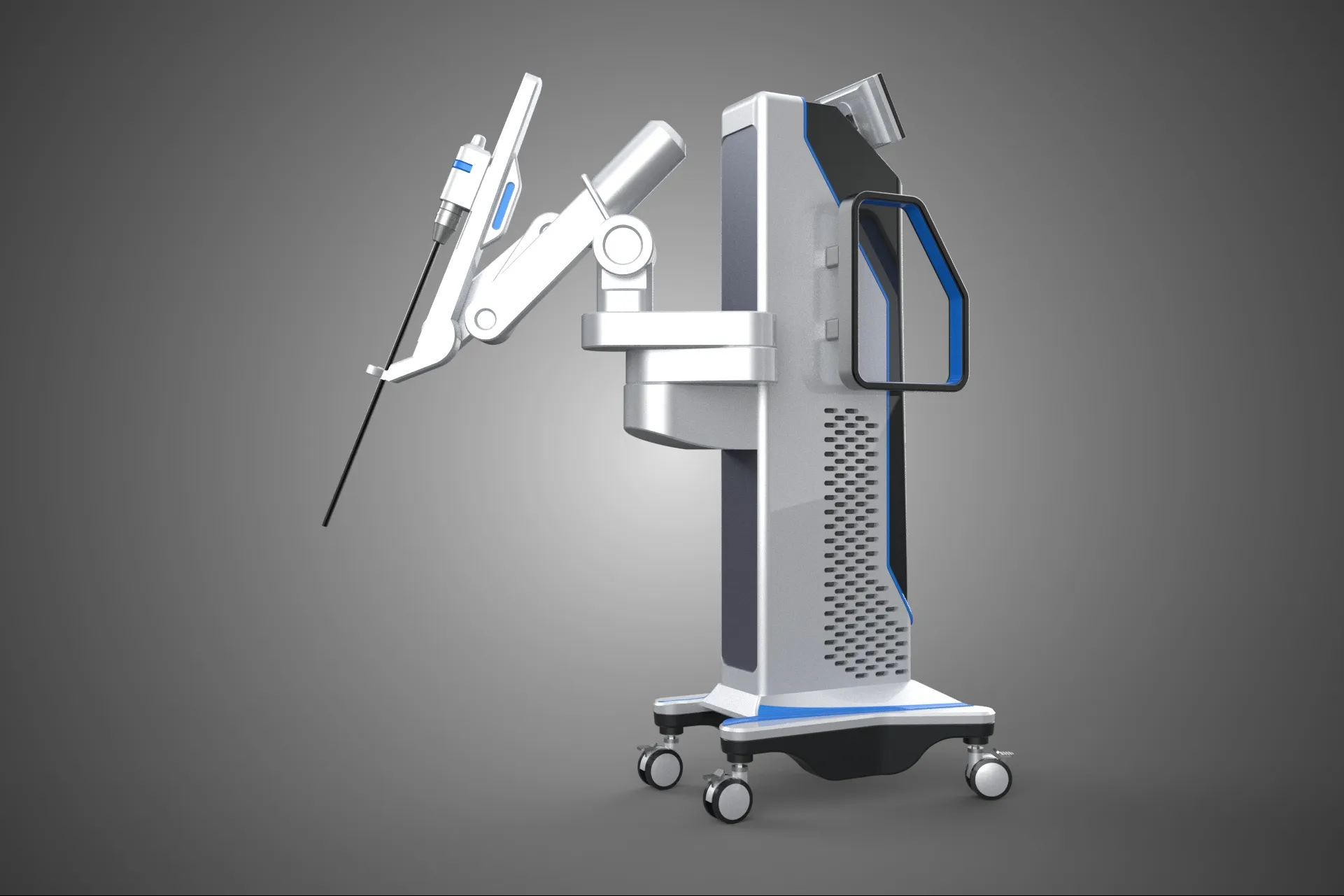 ROBOTIC ASSISTED SURGERY SYSTEM RAS SURGICAL ARM ROBOT MACHINE 3D Model .c4d .max .obj .3ds .fbx .stl .blend 